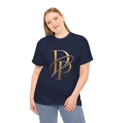 Monogram Gold PP Tee — Elegant Personalized Initials T-Shirt