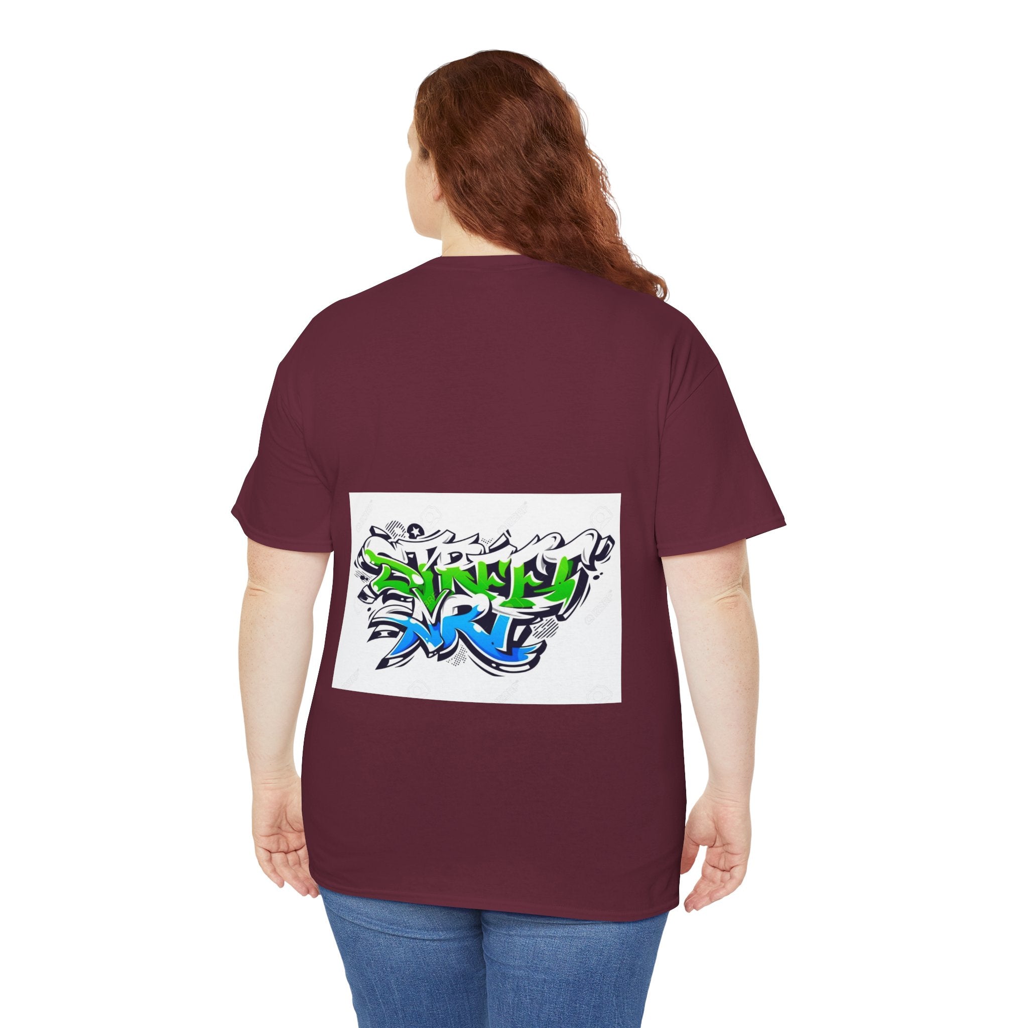 Graffiti Street Art Tee — Bold Neon 'Street Art' Back Print