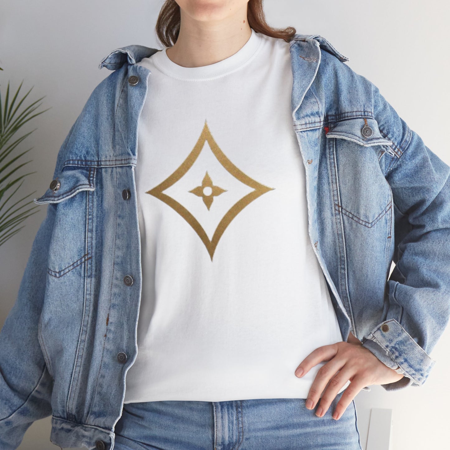 Monogram Gold PP Tee — Elegant Personalized Initials T-Shirt