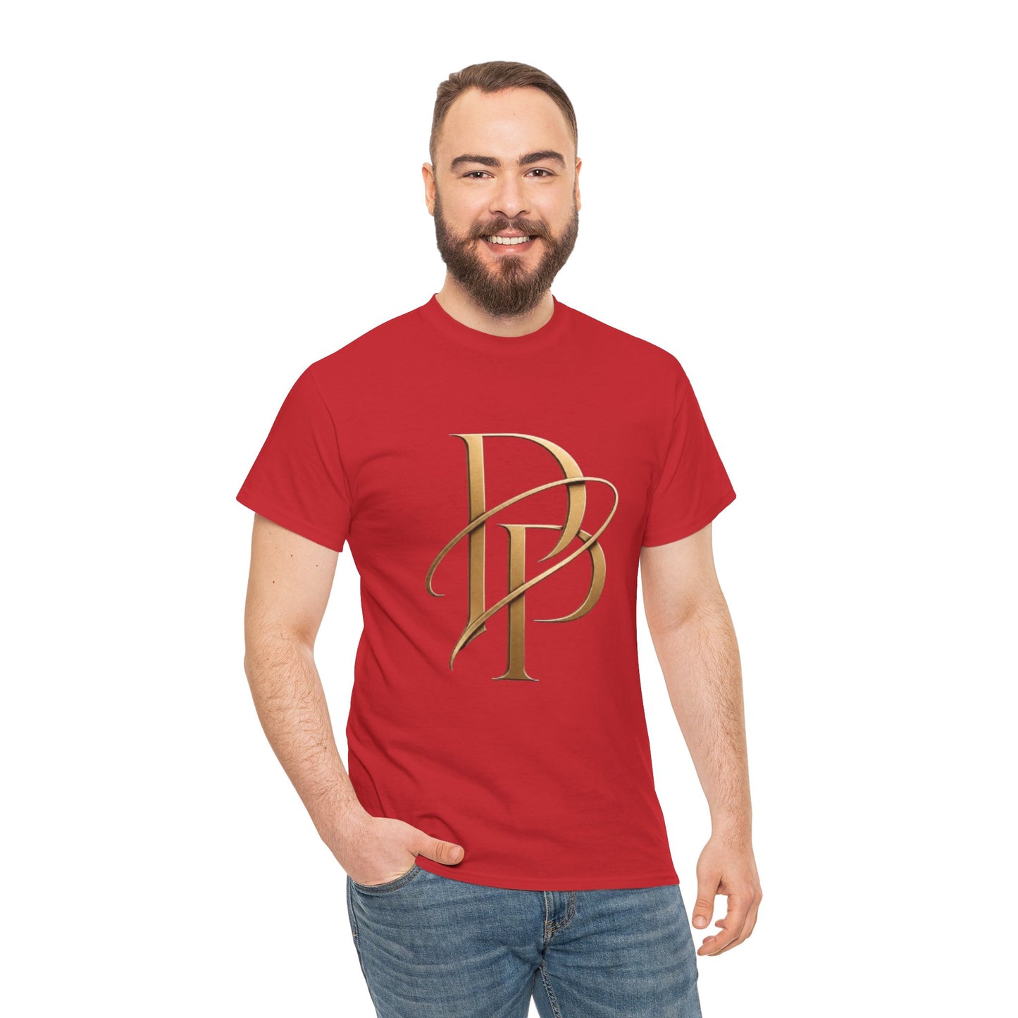 Monogram Gold PP Tee — Elegant Personalized Initials T-Shirt