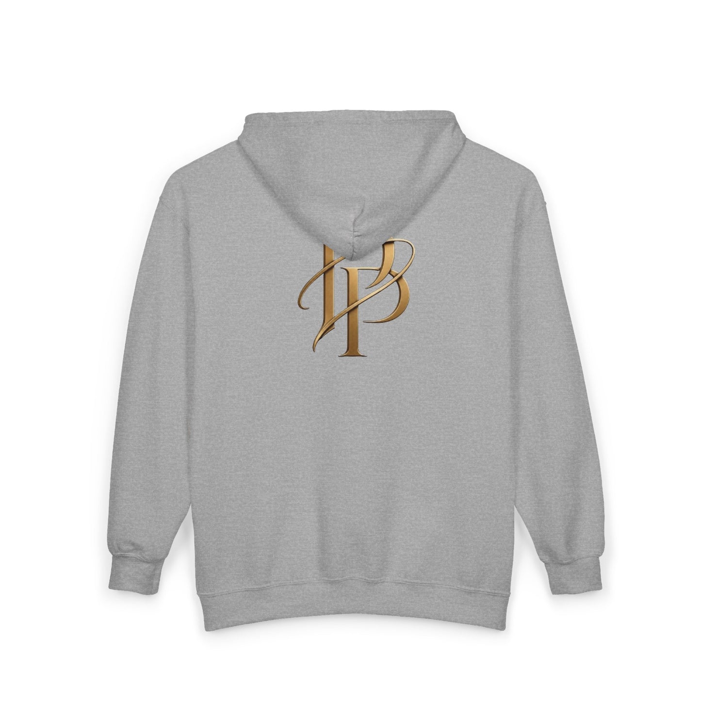Gold Star Emblem Zip Hoodie — Minimalist Geometric Chest Design
