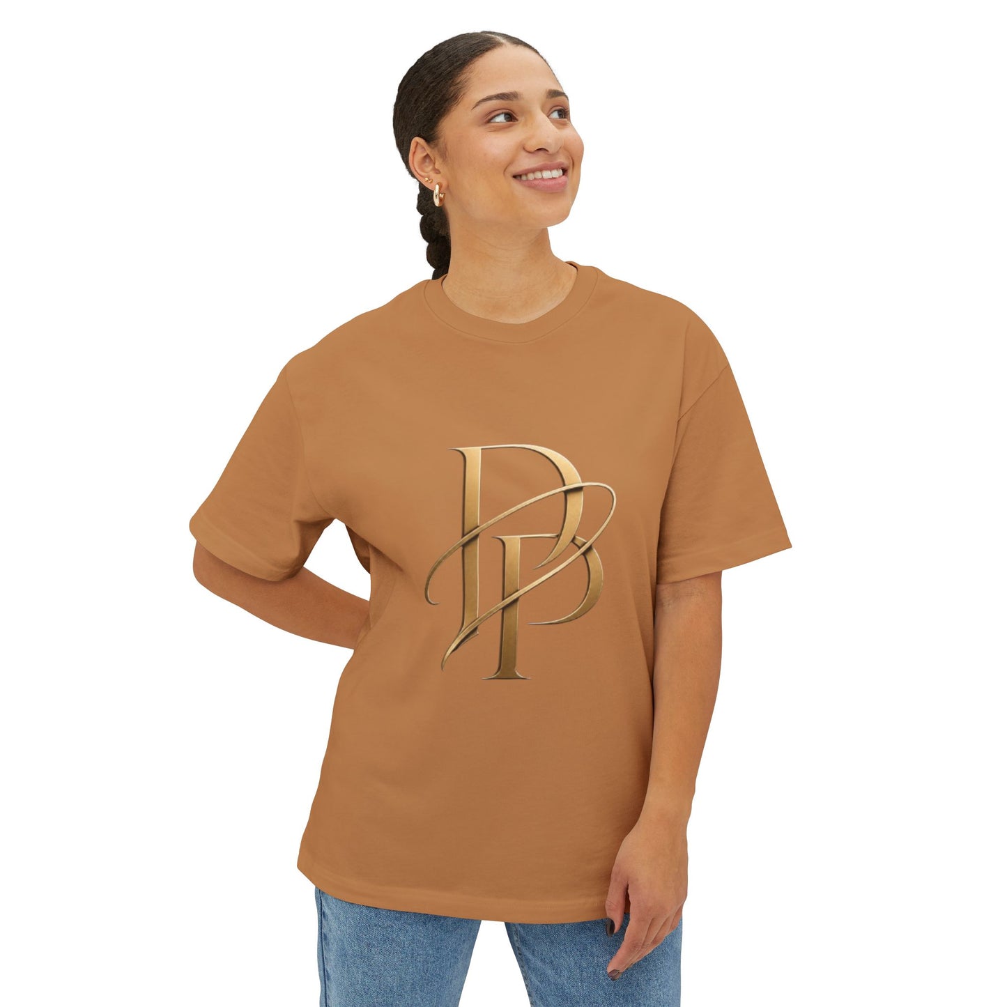 Monogram PB Gold Script Tee