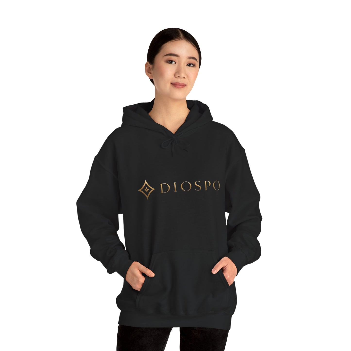 Diopso Logo Hoodie — Minimalist Luxury White Pullover