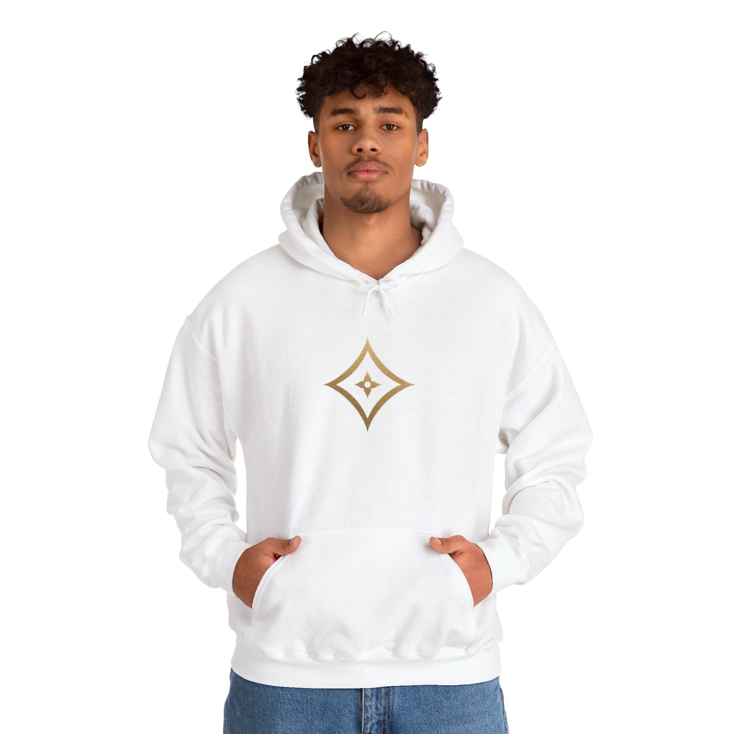 Diopso Logo Hoodie — Minimalist Luxury White Pullover