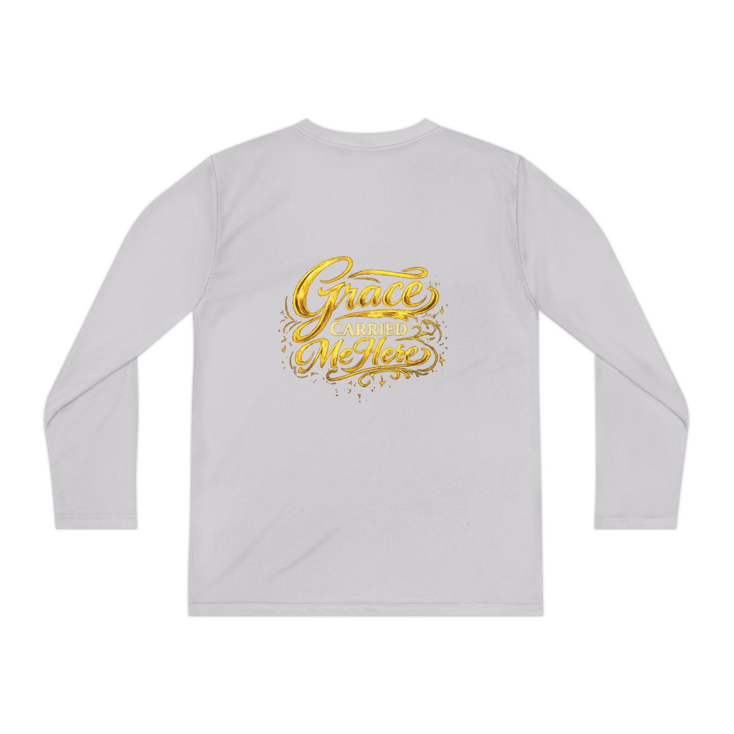 Diospo Youth Long Sleeve Tee — Elegant Gold Monogram DP Design