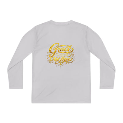 Diospo Youth Long Sleeve Tee — Elegant Gold Monogram DP Design