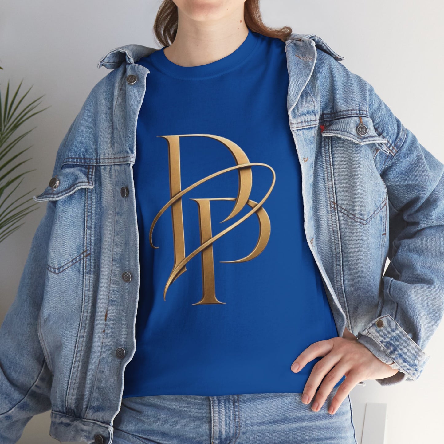 Monogram Gold PP Tee — Elegant Personalized Initials T-Shirt