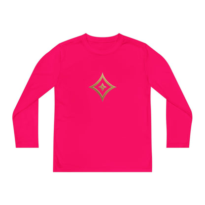 Youth Long Sleeve Tee — Elegant Gold Monogram DP