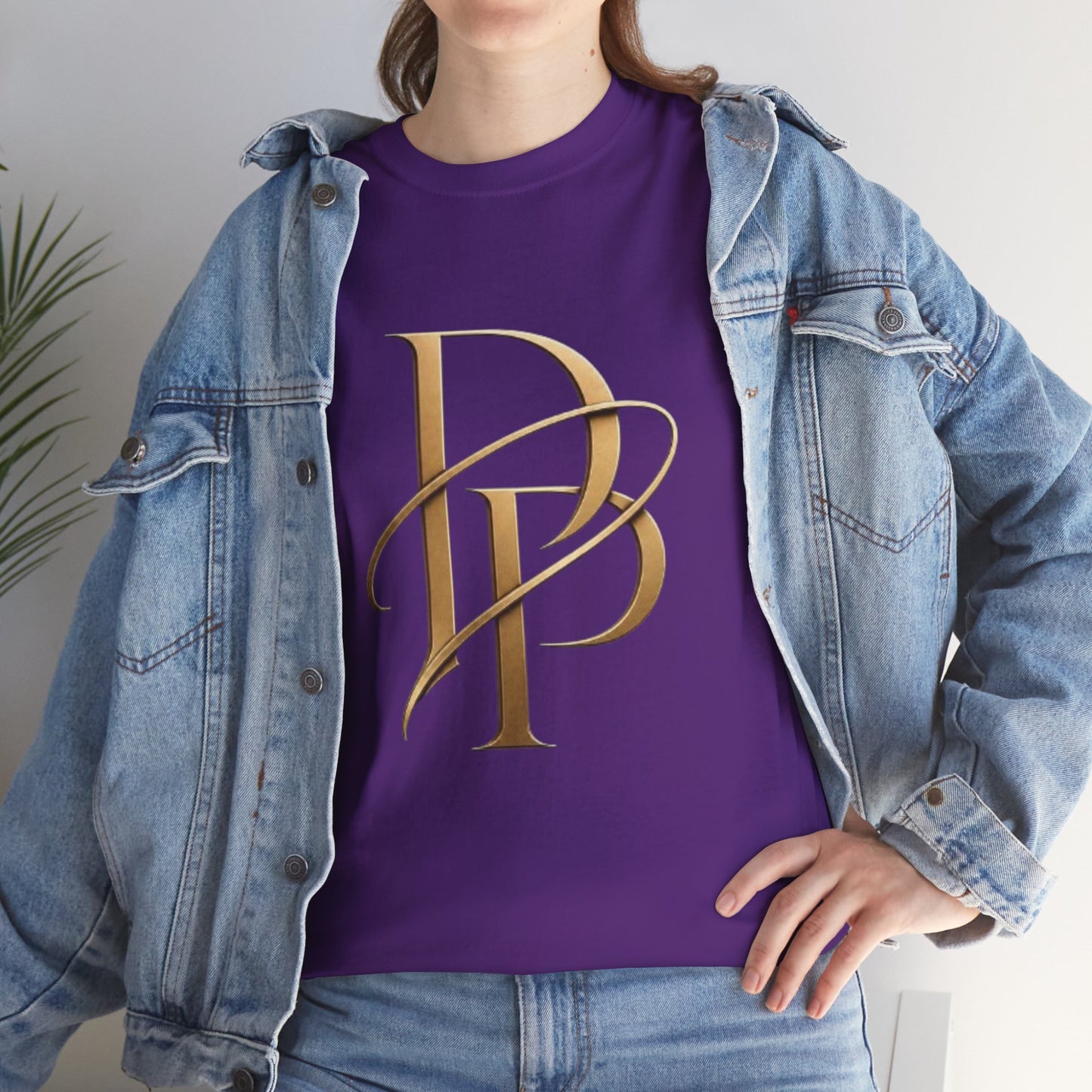 Monogram Gold PP Tee — Elegant Personalized Initials T-Shirt