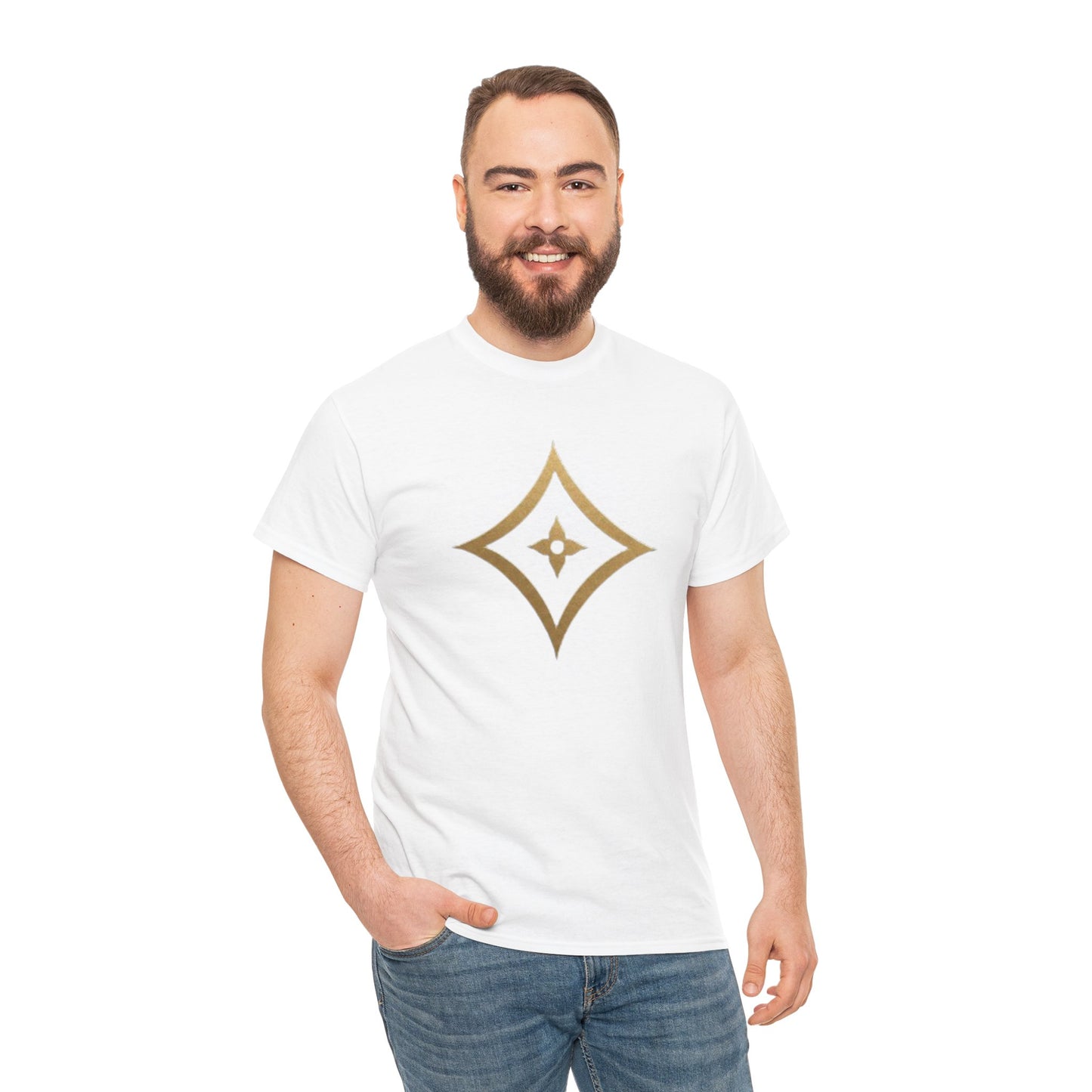 Monogram Gold PP Tee — Elegant Personalized Initials T-Shirt