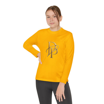 Youth Long Sleeve Tee — Elegant Gold Monogram DP