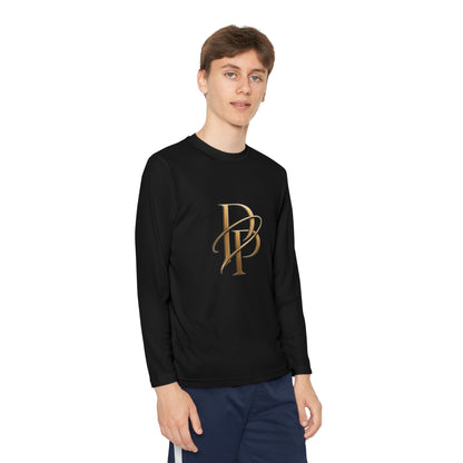Youth Long Sleeve Tee — Elegant Gold Monogram DP