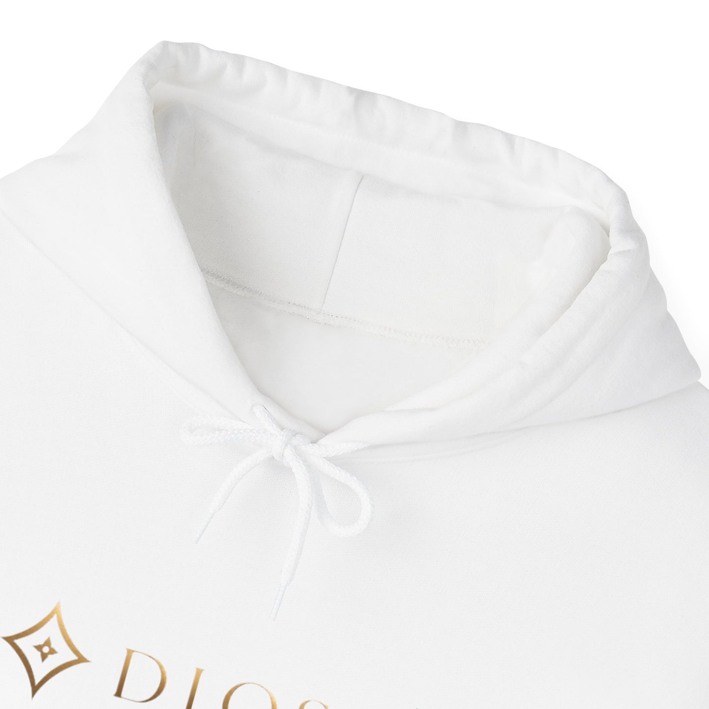 Diopso Logo Hoodie — Minimalist Luxury White Pullover