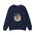 Floral Medallion Folk Art Sweatshirt | rustic motif, vintage folk design