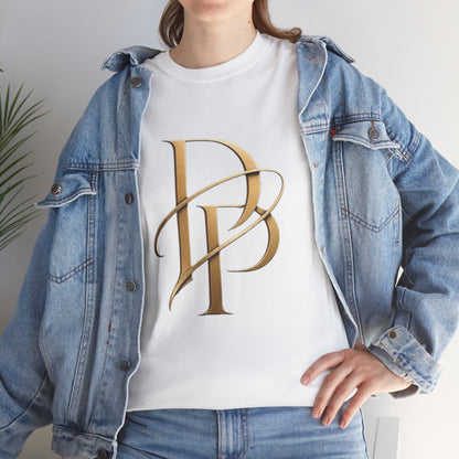 Monogram Gold PP Tee — Elegant Personalized Initials T-Shirt
