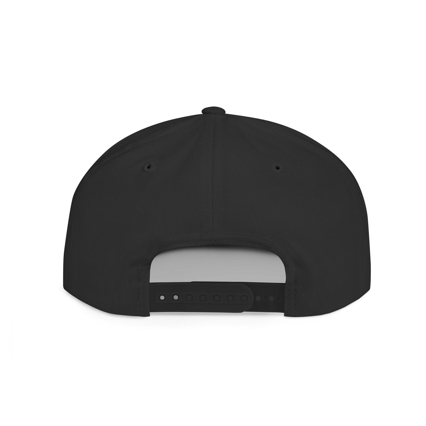 Flat Bill Snapback Hat — Diospo Gold Embroidered Logo