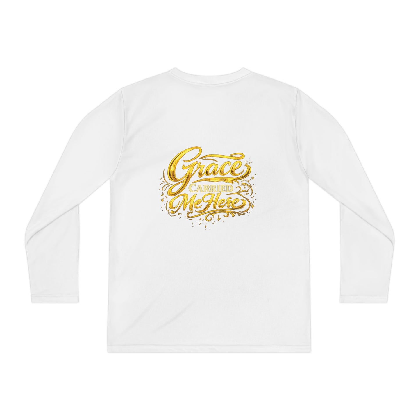 Diospo Youth Long Sleeve Tee — Elegant Gold Monogram DP Design