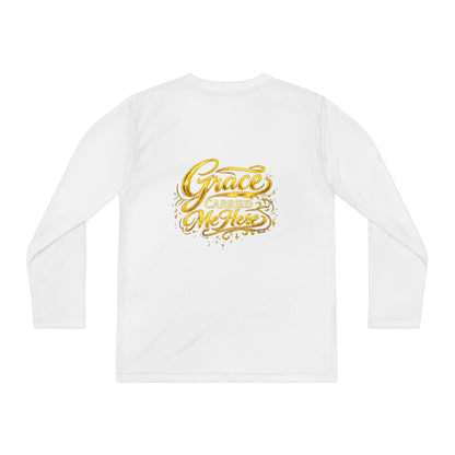 Diospo Youth Long Sleeve Tee — Elegant Gold Monogram DP Design